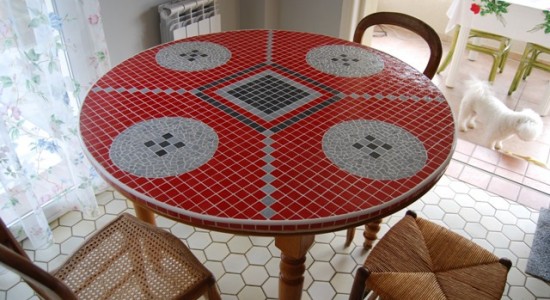 table d'appoint mosaique